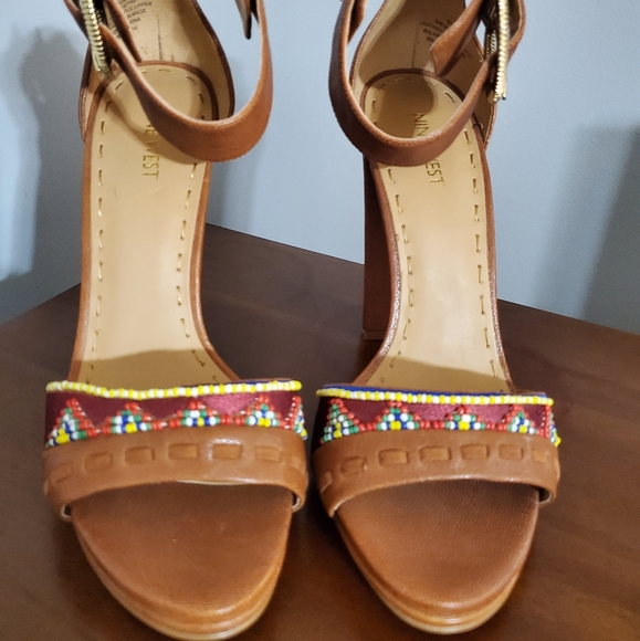 Nine West Brown Ankle Strap Sandals - Picture 3 of 4